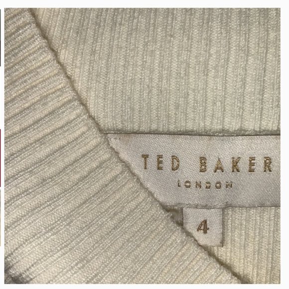 Ted Baker lislie Peplum Ivory/White Sweater - TB  4 - Picture 14 of 15